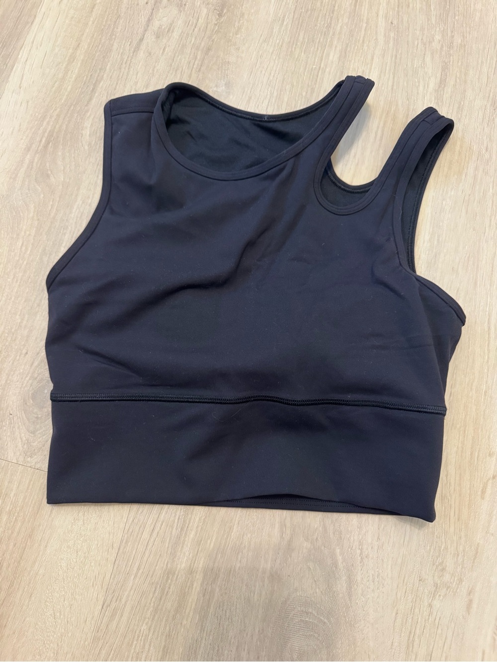 lululemon athletica Black Double-Strap Cropped Sports top